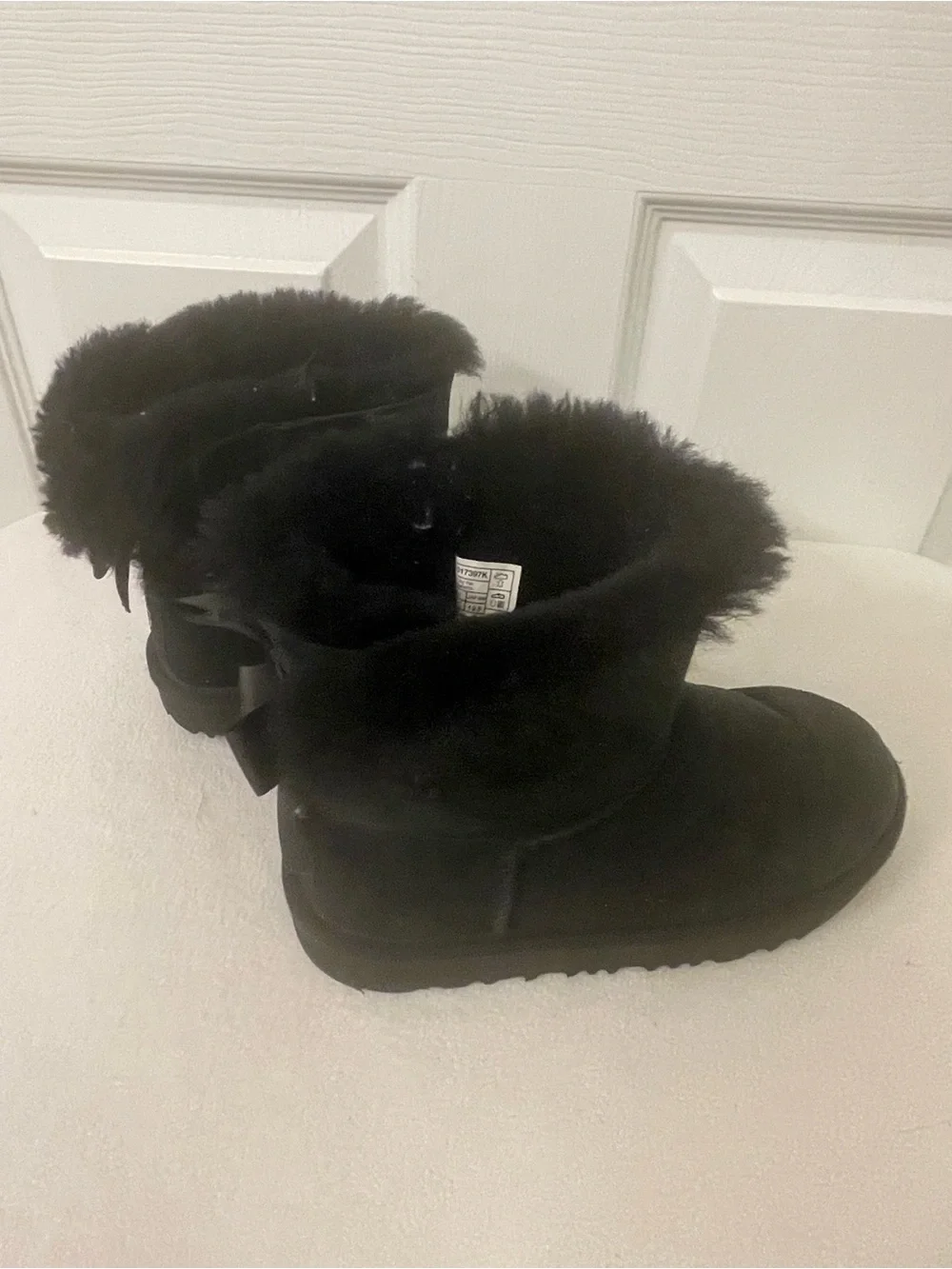 UGG Kids Black Shearling-Lined Winter Booties
